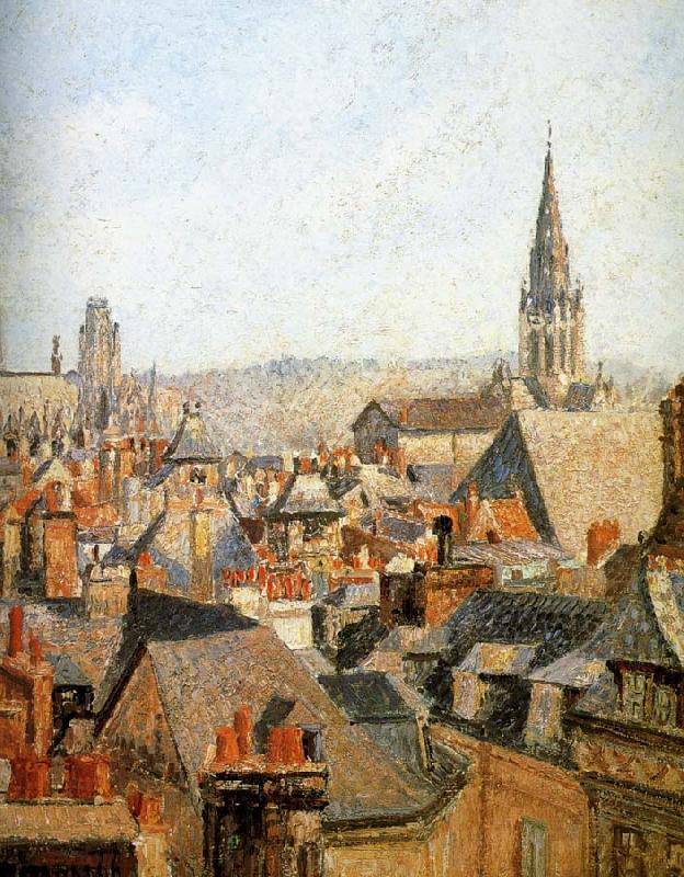 Camille Pissarro Old under the sun roof oil painting picture